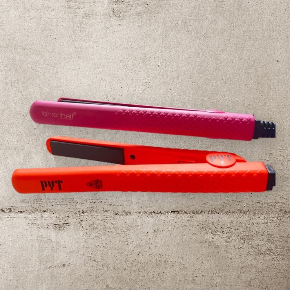 Set of 2 mini travel flat hair irons